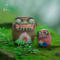 The twelve Dharma small ornaments open the tea pet ugly cute Japanese car cute incense burner lucky opening birthday gifts