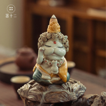 12 Dunhuang lucky cat back incense burner creative ornaments incense insert incense aroma lavender sandalwood stove incense burner back incense