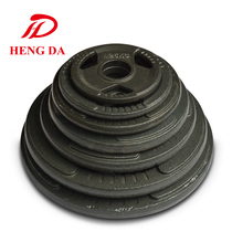 Hengda paint barbell piece large hole small hole mens barbell set Fitness equipment rocker arm three hole hand grab barbell piece