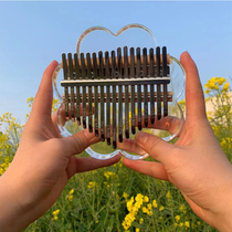 Transparent crystal acrylic Karimba kalimba Thumb Qin Clouds Flower Finger Qin Beginners Professional 17