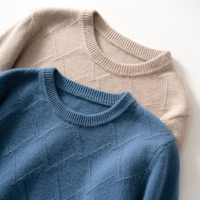 ເສື້ອກັນໜາວ ເສື້ອຢືດ cashmere ລະດູໜາວ ໃໝ່ຂອງຜູ້ຊາຍ ຄໍຮອບໜາ ເສື້ອຢືດ cashmere ວ່າງທຸລະກິດແບບສະບາຍໆ knitted bottoming wool sweater