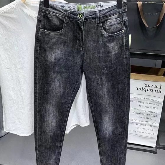 Men's new spring and autumn style high-end trend versatile stretch slim feet black and gray men's trousers
Men's new spring and autumn style high-end trend versatile stretch slim feet black and gray men's trousers