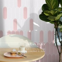 Nordic dirty pink net red toilet wall brick dry area shower background wall tile shaped feather brick pink antique brick