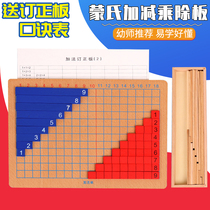 Montessori early education mathematics teaching aids kindergarten addition subtraction multiplication and division board wooden Montessori benefit intelligence toys