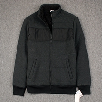 Very thick men autumn and winter stand collar slim long sleeve casual solid color zipper plus velvet sports sweater zipper jacket cardigan