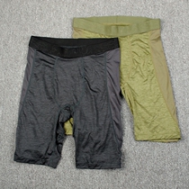 Two-color elastic tight mens football running fitness training mid-waist quick-dry breathable black shorts sports underwear