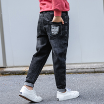 Boy Jeans Children Pants 2020 New Ocean Air Spring Dress Korean Version Casual Pants Long Pants Black Old Daddy Pants Tide