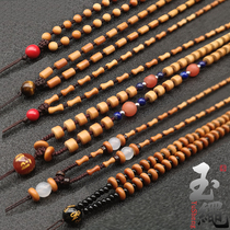 High-grade olive core small bamboo joint necklace hanging rope hand woven spacer adjustable men hanging rope women