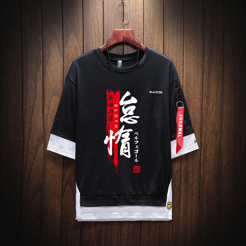 Seven deadly sins short-sleeved t-shirt male seven original sins seven major sins arrogant lust anime male couple Korean version of tide two yuan