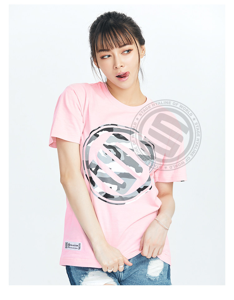 stage 潮牌 街头运动风 经典 迷彩logo 短袖t恤 男女同款 情侣款