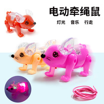 Electric Rope Mouse Luminous Music Electric Mouse 2020 Mouse Year New Child Showcases Electric Toys