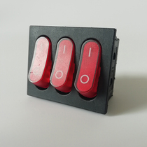 Mechanical electrical equipment retrofit 3-bit combined IO switch 220V with lamp red plug-in-type wiring boat shaped new product