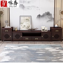 New Chinese Zen TV cabinet Solid wood TV cabinet Chinese style living room furniture Floor cabinet Antique furniture