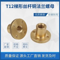 Stainless steel trapezoidal lead screw with copper flange with hole nut T12*2348101214 lead