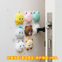 Door rear hands collision-proof refrigerator against collision and toilet buffer-silent buffer buffer-silent mat thickening wall door touch silicone pad