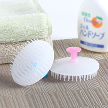 Japan KM clean hair shampoo brush scalp massage brush clean hair removable nail handle hair brush