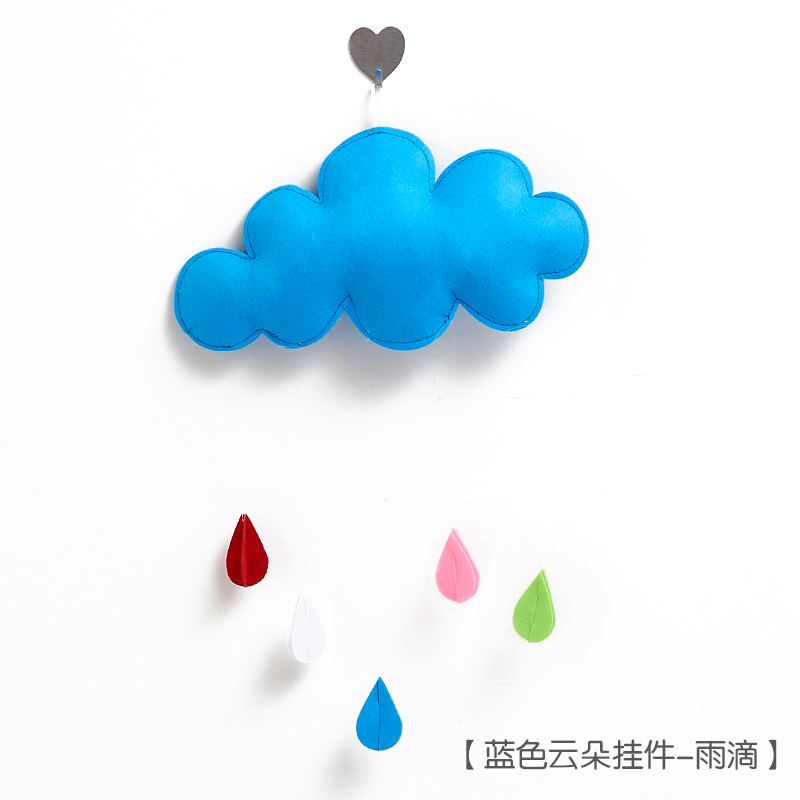nono love girl heart handmade clouds and moon three-dimensional ornaments ins room dormitory wall decoration pendant