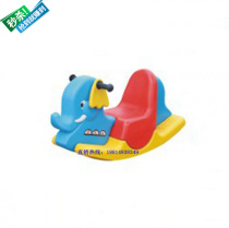 Manufacturer direct sales thickened widening baby tricolour rocking horse children plastic toy rocking horse nursery Trojan horse special price