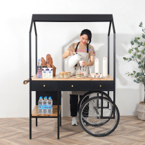 Food stall trolley outdoor promotion coffee dining car shopping mall event wedding dessert cart mobile trolley