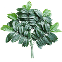 New emulated green plant Cubism artificial plastic fake five-fork walnut leaf branch engineering decoration flower arrangement accessories direct