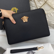 Mens hand grip bag genuine leather business fashion handbag Mermaid head handbag Bull Leather Mens Envelope Wallet 2021 new