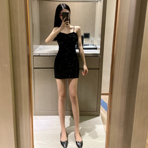 Shiny Sequin suspender women’s sexy dress