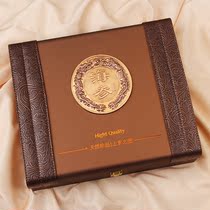 High-grade leather box sea cucumber packaging box 500g sea cucumber gift box empty box with leather bag