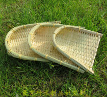 Natural environmental protection hand-woven bamboo dustpan bamboo ornaments fruit basket basket bamboo plaque small dustpan Mini small bucket