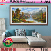 European style modern hand-painted landscape oil painting decorative painting material Hotel hanging painting living room hanging painting HD picture