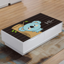 Table mat cute cartoon waterproof and oil-proof heat insulation disposable tea table tasteless soft glass single table cloth