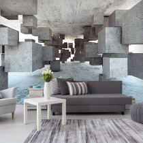 Nordic style wallpaper retro nostalgic 3D Living Room restaurant Net red background wall film and television Wall non-woven wallpaper