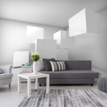 3D minimalist modern geometric wallpaper Nordic three-dimensional space extension style sofa TV background wall wallpaper mural