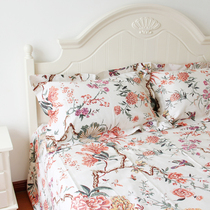 Special price clearance for the old coarse cloth thickened bed linen pure cotton summer cool mat pillowcase bed hat three sets high pint canvas