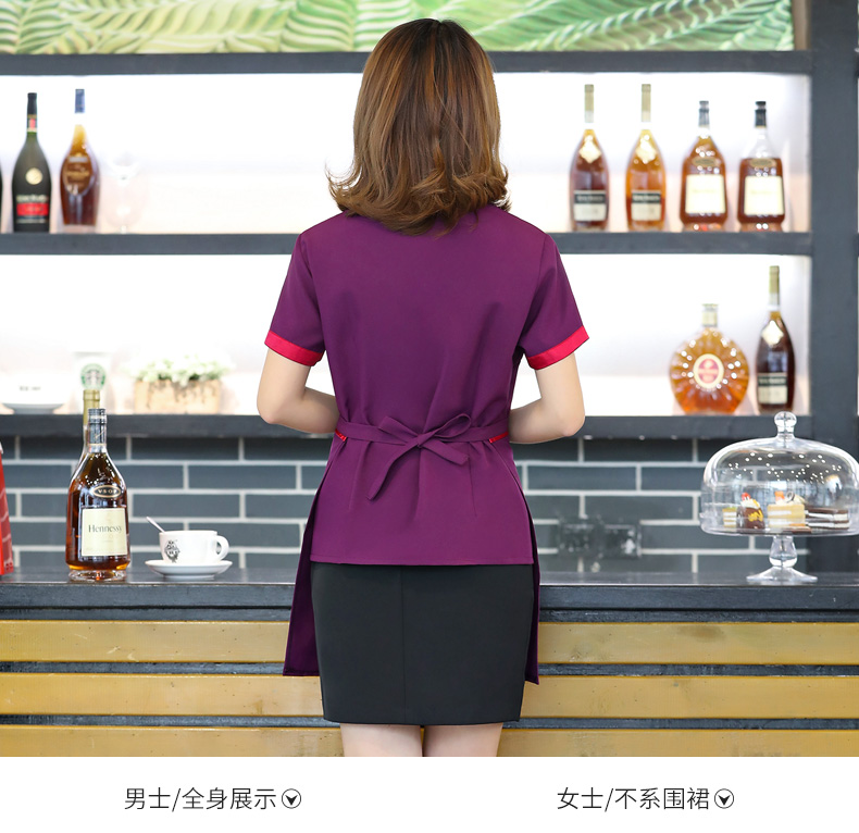 樂天免稅店gucci有假嗎 酒店工作服夏裝女農傢樂餐廳餐飲服務員短袖套裝火鍋店飯店制服 天竺葵gucci