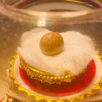 Bhutan National Rock Manjushri Bodhisattva Buddha solid 8mm open tower Knot knot Gold Tibetan offering Stupa