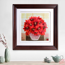 Xiangxiu boutique vase interior decoration decorative painting wedding gift single-sided embroidery gift Baihua study room