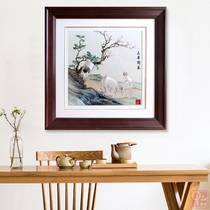 Xiang embroidery boutique Sanyang Kaitai study corridor handmade embroidery finished product Living room painting decorative painting gift finished product