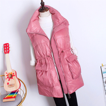 Down vest womens long autumn and winter down jacket vest 2021 New wear loose Korean version of the horse jacket