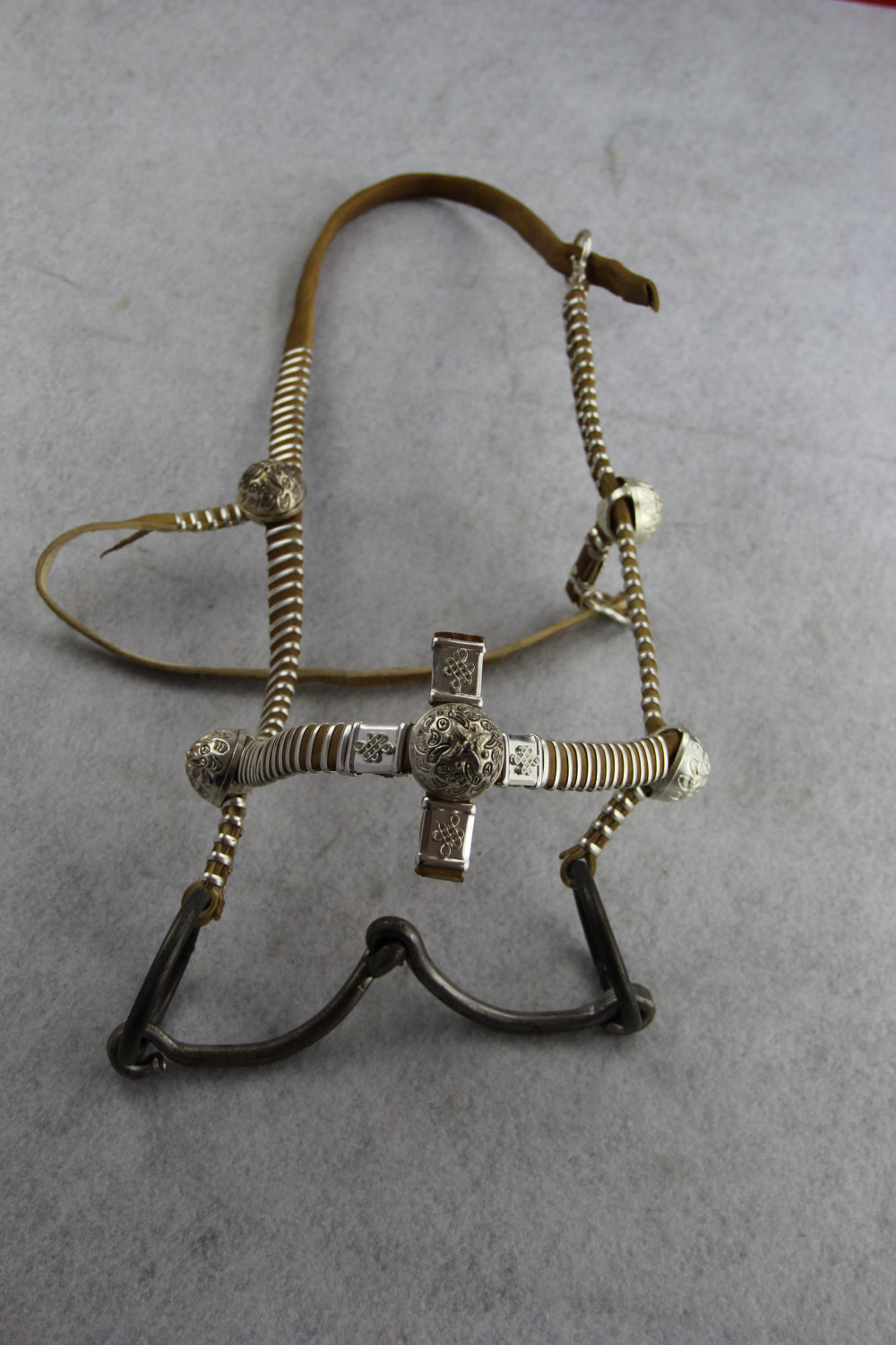 诚信马具 蒙古国进口水勒 水嘞口衔铁 缰绳 马术用品 全套纯皮