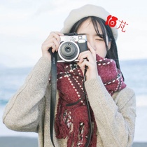 2020 autumn and winter Joker plaid scarf female winter thick long warm student couple bib fringe shawl