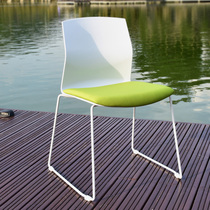 Minimalist training chair stackable plastic classroom seats No armrests minimalist office will be in talks for meeting chairs
