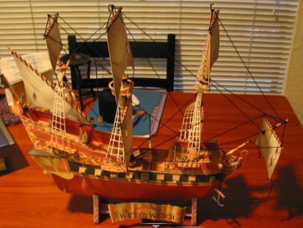 儿童手工折纸diy拼装立体3d纸质模型仿真加勒比海盗船黑珍珠号