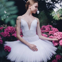 so dance Cut-line mesh ballet dance yoga sling Art examination one-piece suit practice suit Sl22