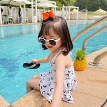 Girls swimsuit 2021 new Korean baby summer one-piece children cute princess foreign girl swimsuit