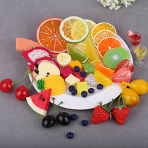 Simulated lemon slices watermelon apple carambola slices orange slices fake fruit slices cake wine platter model props