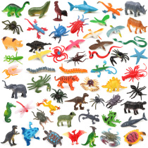 Wild marine dinosaur farm spider insect snake simulation small animal model children toy plastic props set