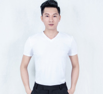 Male Latin Dance Dancing Suit Square Dance Ballroom Ballroom Moden National Mark Dance Costume dance dress rehearswear for short sleeve dancer