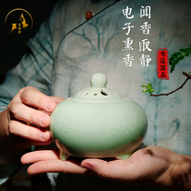 Ceramic electronic plug-in thermoregulation timing incense stove Home Honolulu Sesame Powder essential Oil Tea Room Smoked Incense Machine Home Pendulum