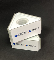 Triangle microphone LOGO card custom table standard triangle plastic section
