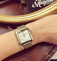 British Henry London square stainless steel gold and silver womens watch neutral cold wind HL26-QM-0265